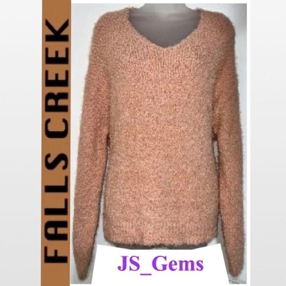 New Large Peachy Pink Chunky Knit Sweater - Picture 1 of 16